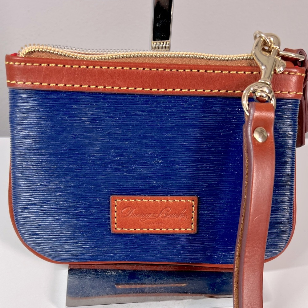 Dooney & Bourke Navy and Tan Wristlet